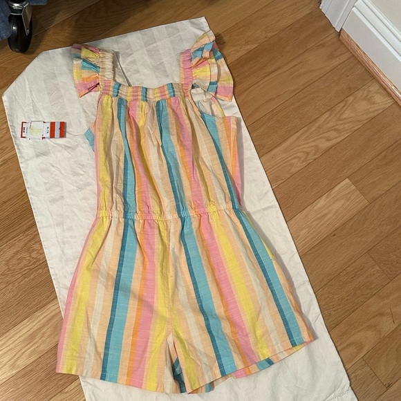 CAT and Jack Rainbow Girls Romper Size XL NWT - Picture 5 of 9